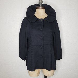 Canyon River Blues Textured Ruffle Black Jacket M